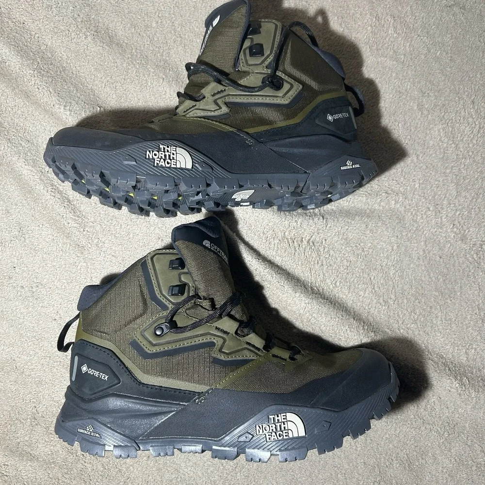 The North Face Offtrail Gore-Tex Mens Size 9 Hiking Boots Olive Green Black